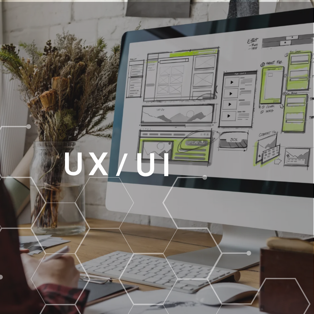 UX UI Design - Computer with user interface design